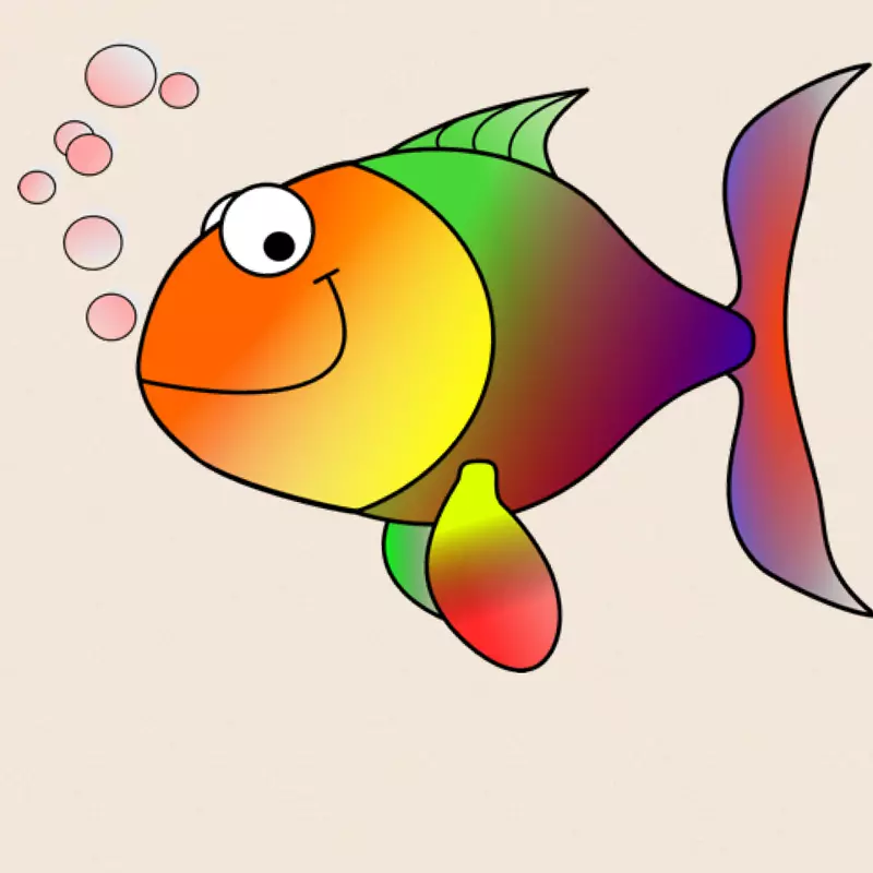 鱼类剪贴画-金鱼