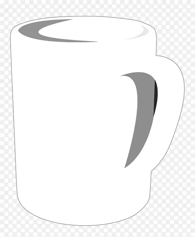 白色圆新月符号-杯咖啡