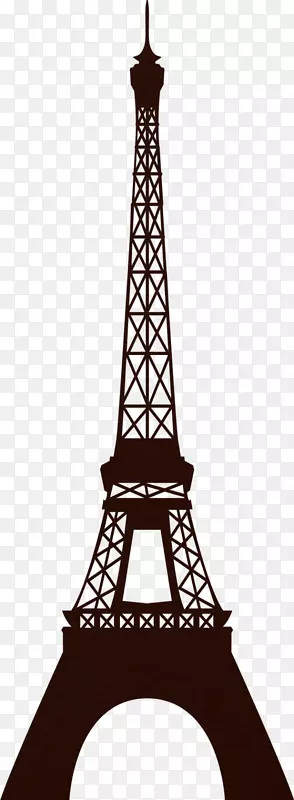 艾菲尔铁塔剪影剪贴画-巴黎