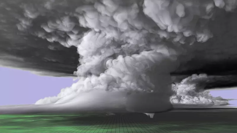 龙卷风超级计算机雷暴气象学模拟-龙卷风