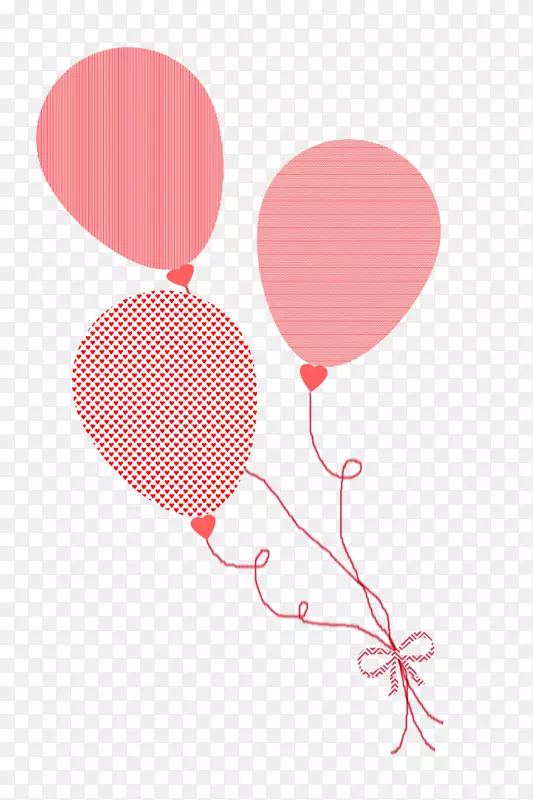 热气球绘图夹艺术.粉红色气球