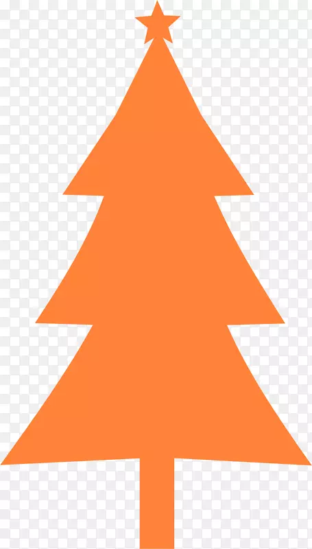 圣诞树剪影剪贴画-橘子树