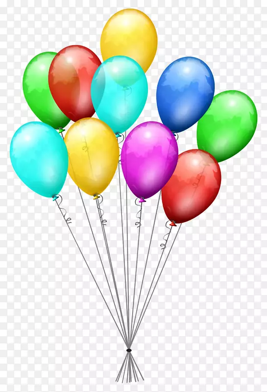 气球生日贺卡和纸夹艺术-粉红色气球