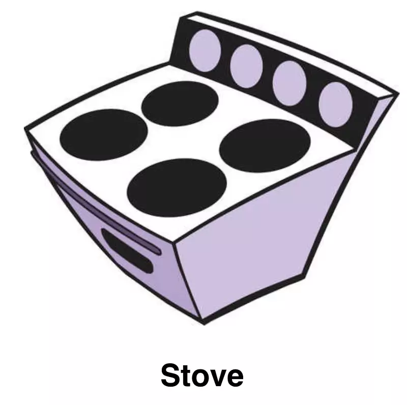 烹调范围煤气炉绘图夹艺术烤箱