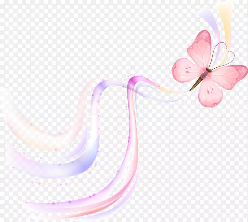 蝴蝶画夹艺术-粉红背景