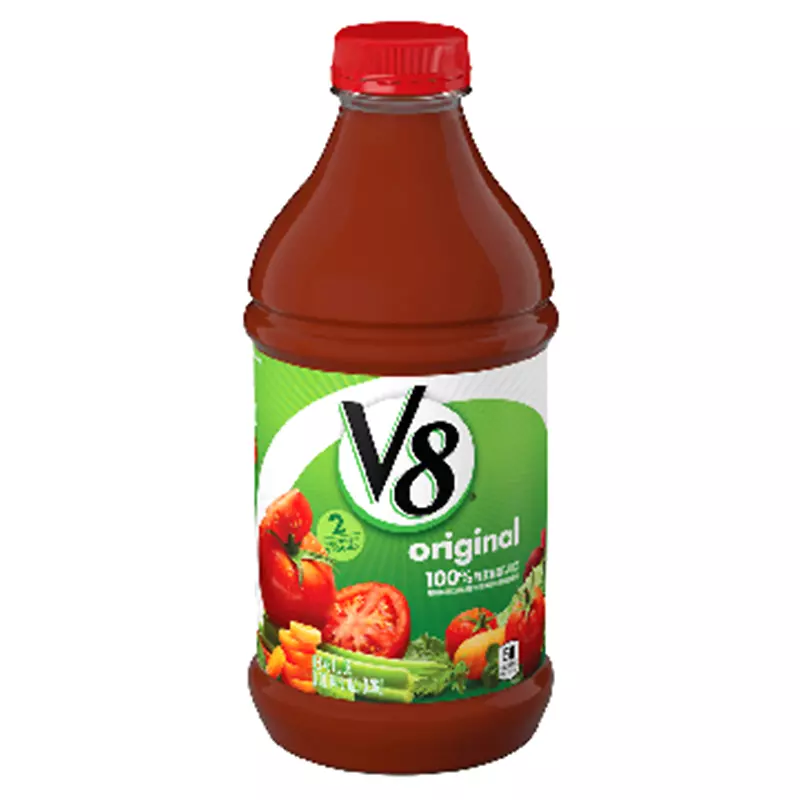 坎贝尔V8 100%蔬菜汁-果汁喷溅