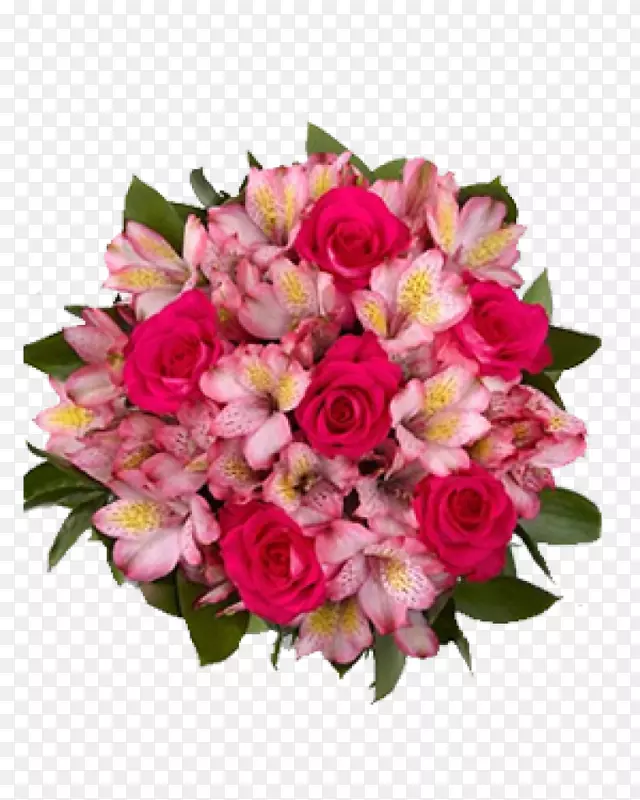 简单粉红花束送花-鲜花