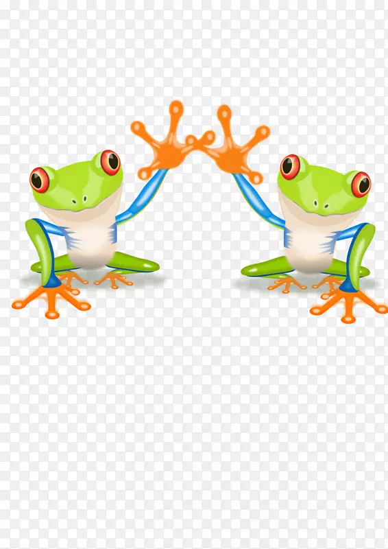 红眼树蛙剪贴画-两栖动物