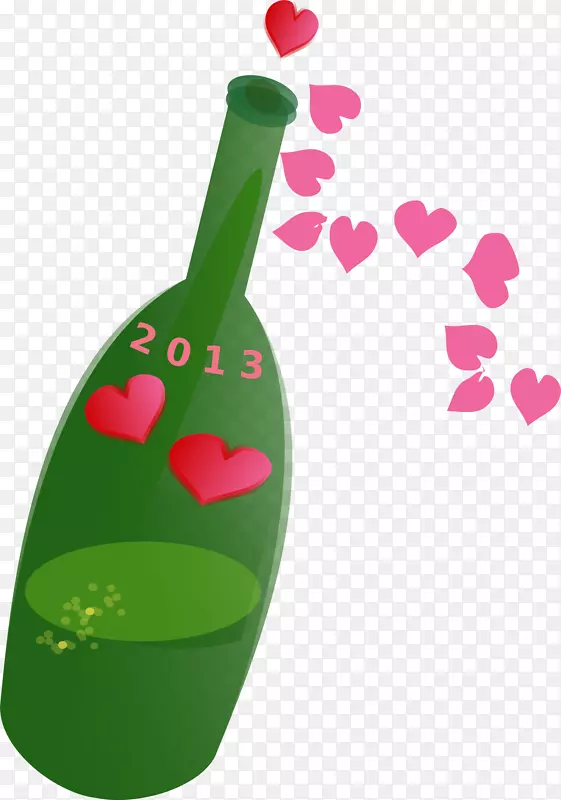 葡萄酒香槟边框电脑图标剪辑艺术酒瓶