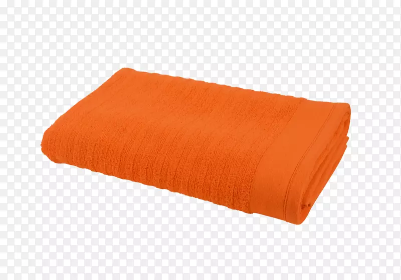 毛巾浴室橙色纺织品桌布毛巾