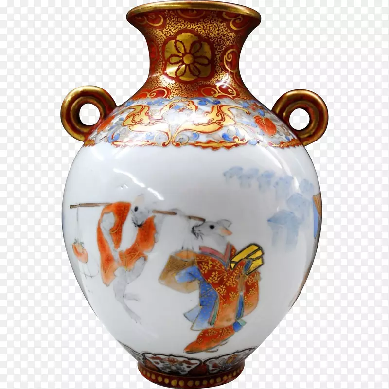 库塔尼瓷器花瓶夹艺术-古董