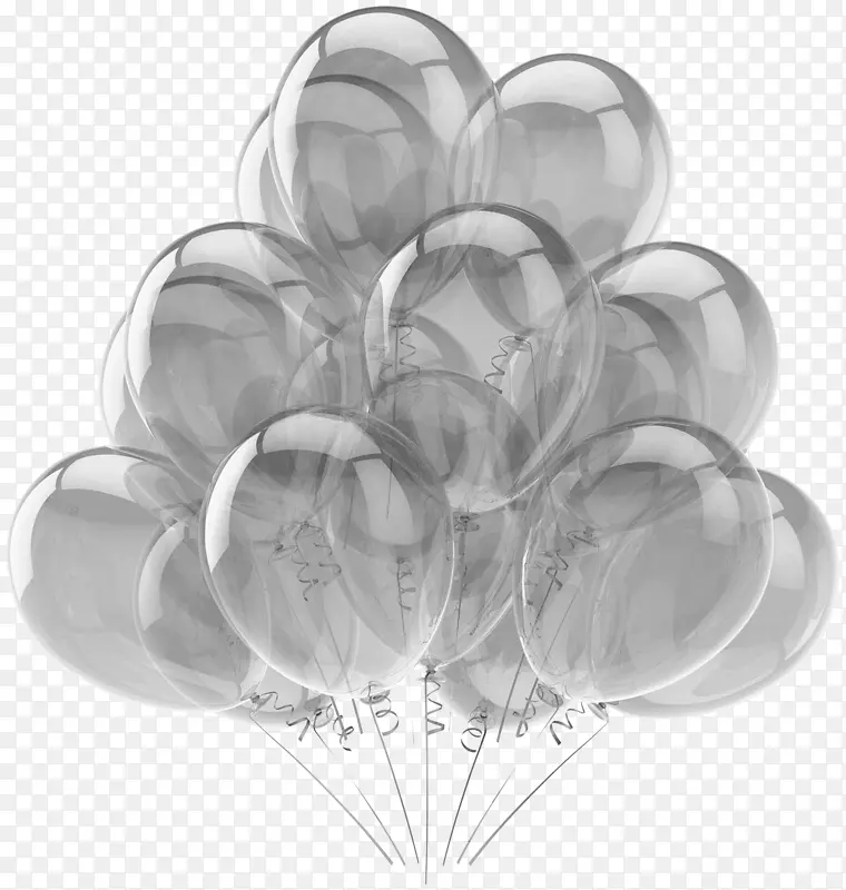 气球生日摄影剪贴画-浮动