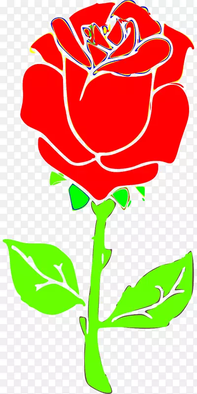 花卉红玫瑰剪贴画-玫瑰