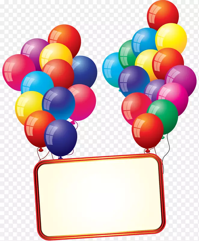 生日气球剪辑艺术-气球