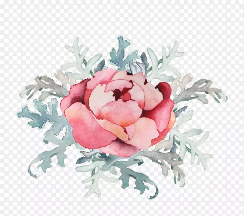 水彩画标志花卉设计摄影.水彩花
