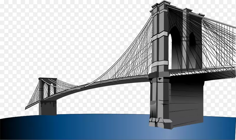 布鲁克林大桥房地产剪贴画-黑色桥梁剪贴画