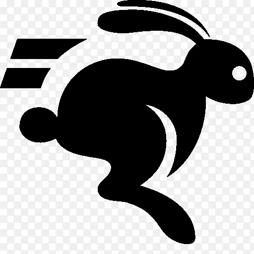 运行兔计算机图标动物-兔子
