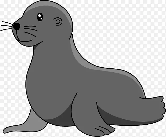 小海狮象海豹夹艺术-海港海豹