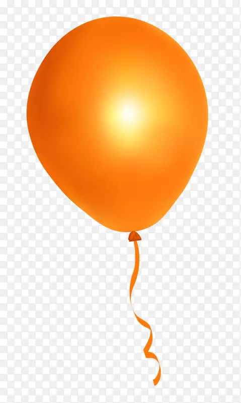 气球橙色剪贴画.气球