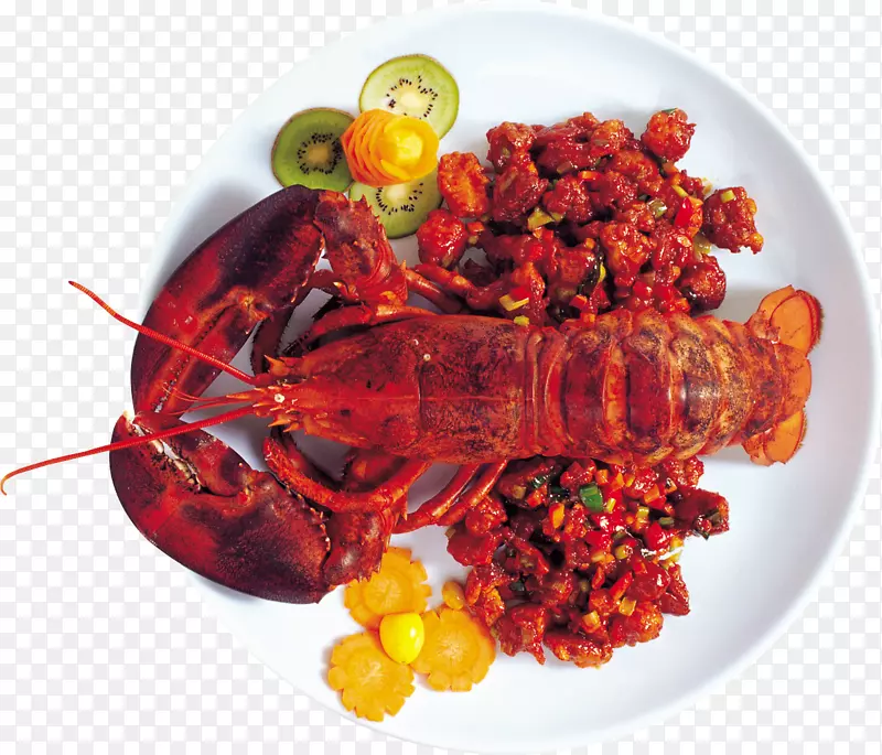 龙虾小龙虾为食珍珠大麦kasha海鲜-大麦