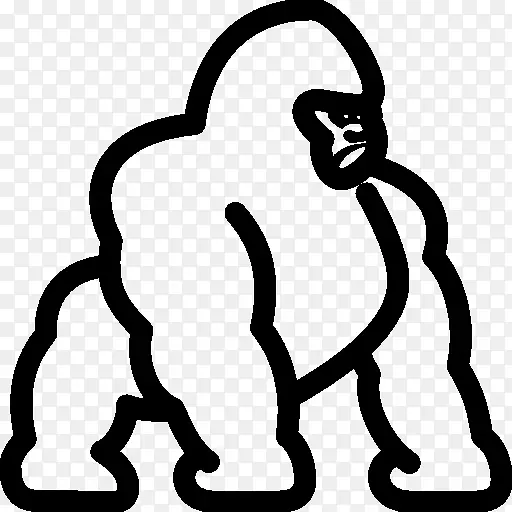 大猩猩电脑图标剪贴画-大猩猩