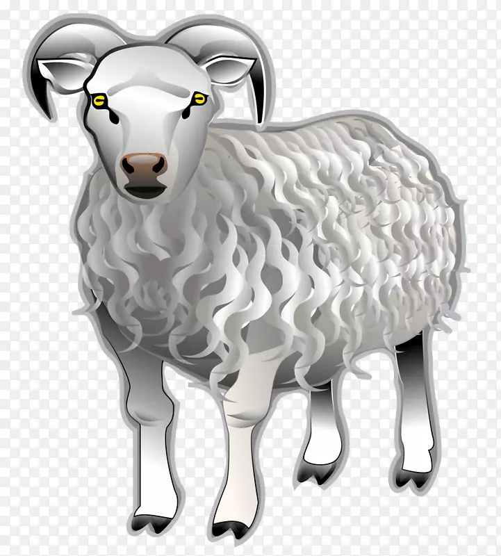 大角羊剪贴画-绵羊