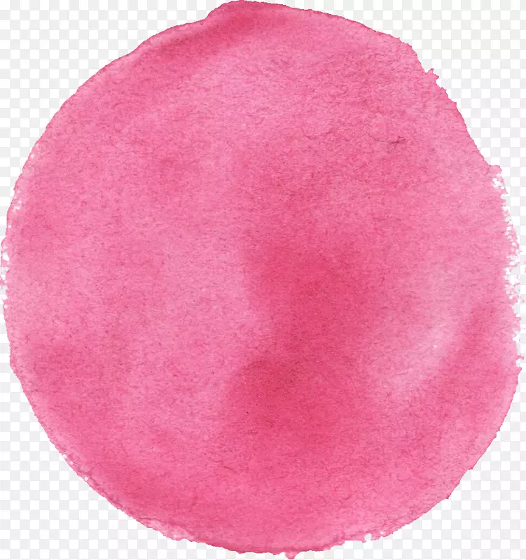 粉红品红圆花瓣羊毛水彩