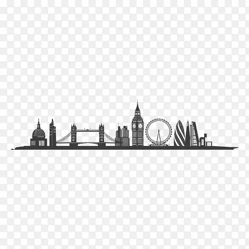伦敦天际线轮廓图设计-伦敦
