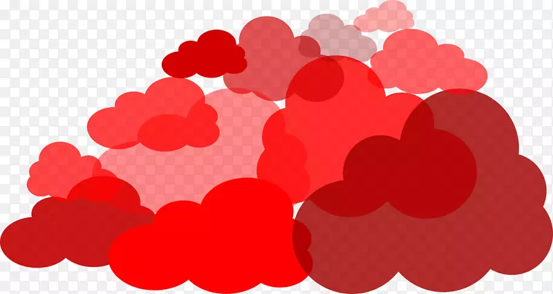 云计算机图标红色剪辑艺术-火