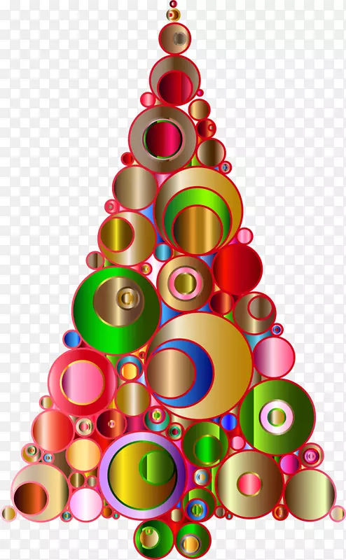 圣诞树装饰抽象剪贴画-*2*