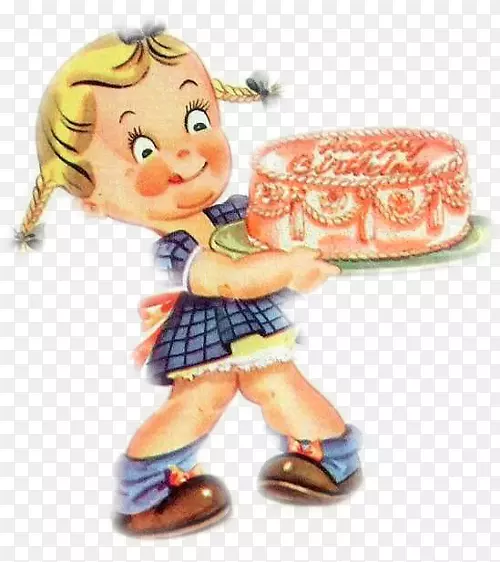 生日蛋糕祝你生日快乐贺卡和便签卡-Joyeux周年纪念日
