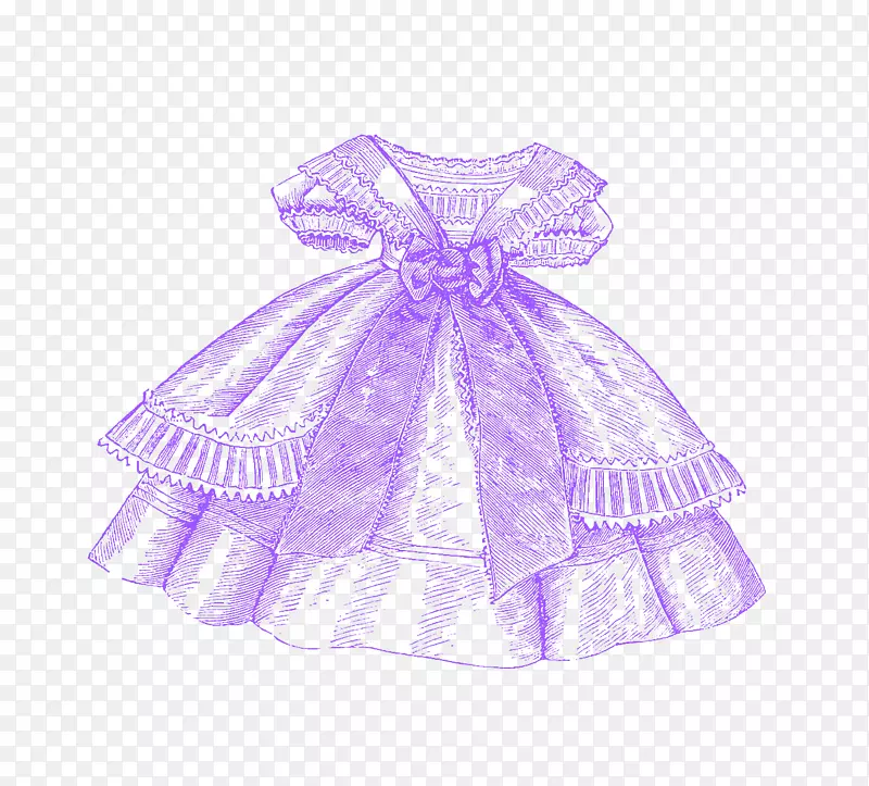 服装时尚紫色剪贴画布艺