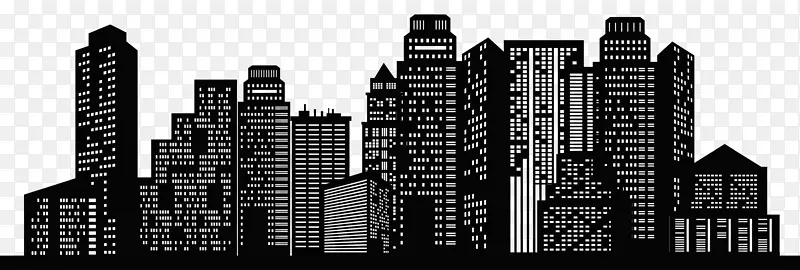 纽约市芝加哥天际线轮廓城市景观-城市