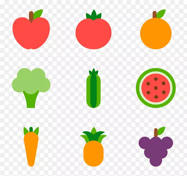 有机食品素食烹饪电脑图标水果蔬菜健康食品