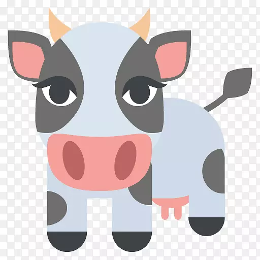 牛表情纸标签符号-牛