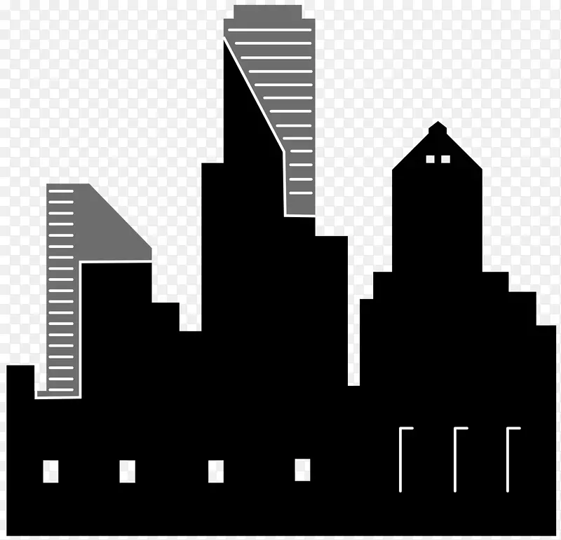 城市：天际线，纽约市剪影，剪贴画-城市剪影