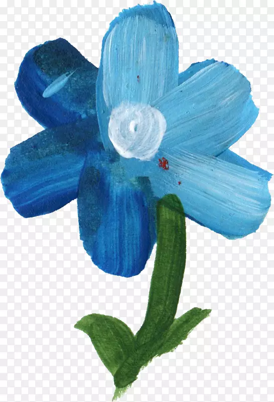 花蓝微软油漆-蓝色花
