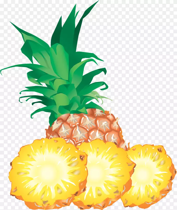 菠萝水果剪贴画-菠萝