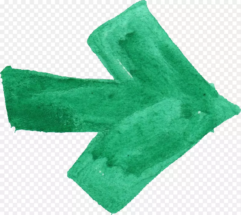 绿色箭头水彩画刷绿色背景