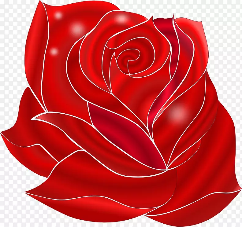 最佳玫瑰剪贴画-红玫瑰