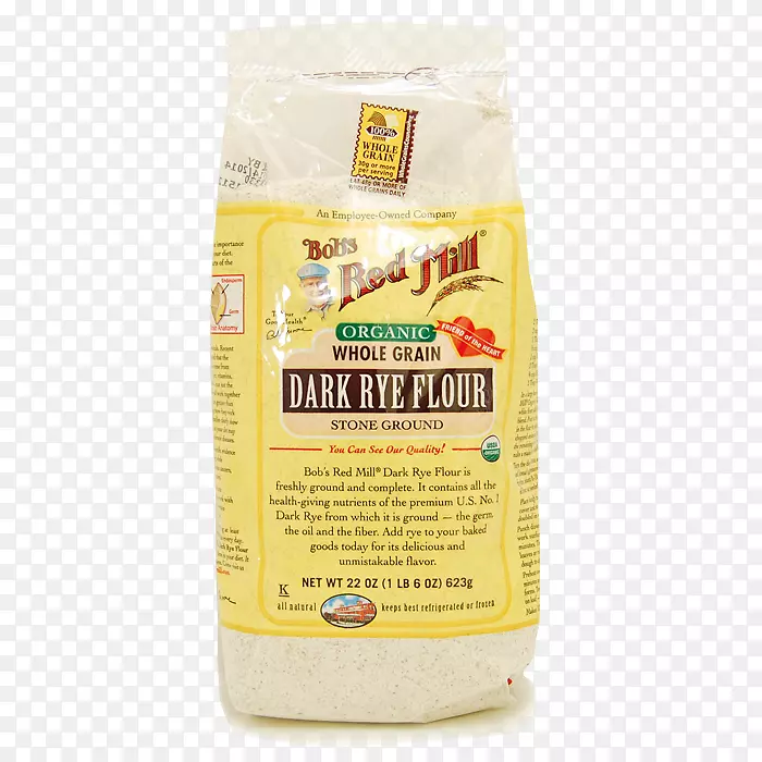 有机食品鲍勃红磨坊深色黑麦粉全谷物面粉