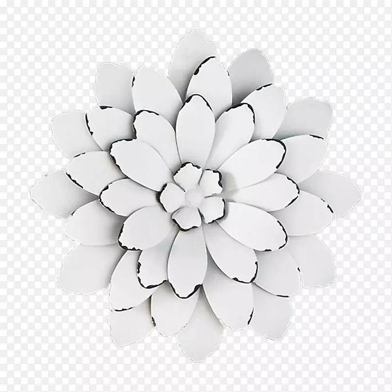 墙面装饰金属花设计.白色花