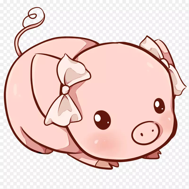小型猪卡瓦伊考拉纸-猪