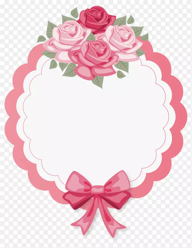 母亲节花束-粉红色边框
