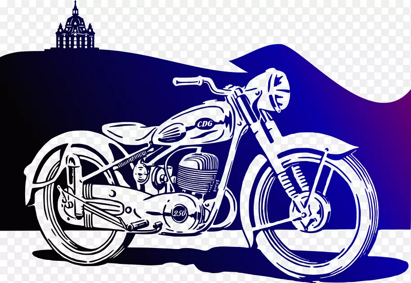 摩托车剪贴画-摩托车
