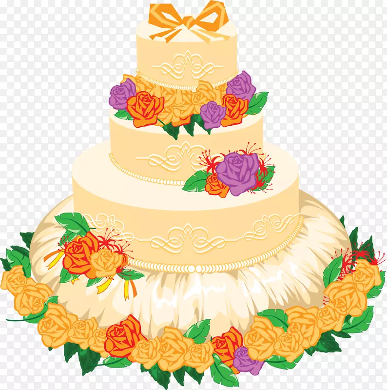 结婚蛋糕生日蛋糕纸杯蛋糕海绵蛋糕剪贴画