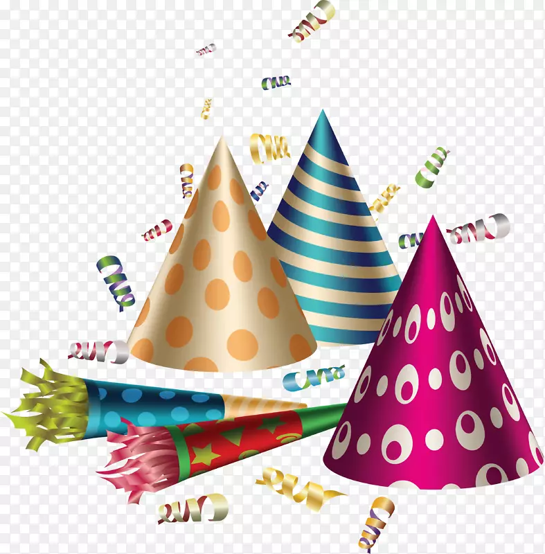 派对帽，生日气球夹，艺术-嘉年华