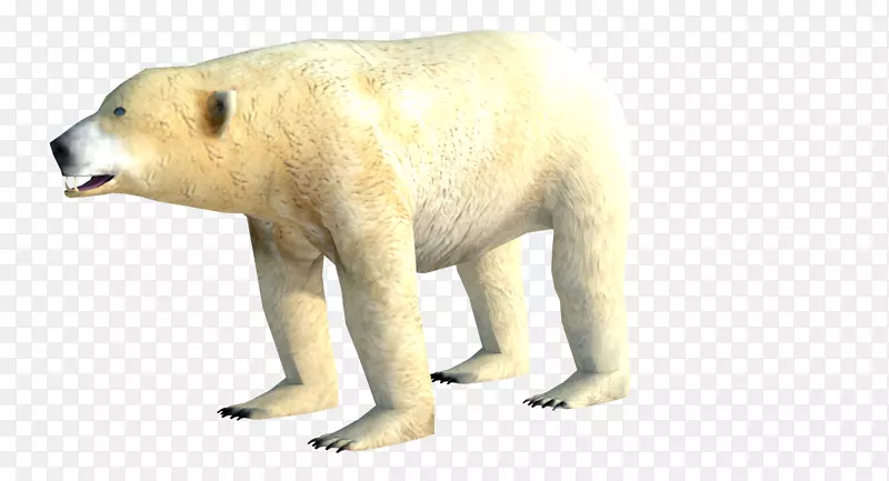 北极熊低聚三维计算机图形三维建模北极熊