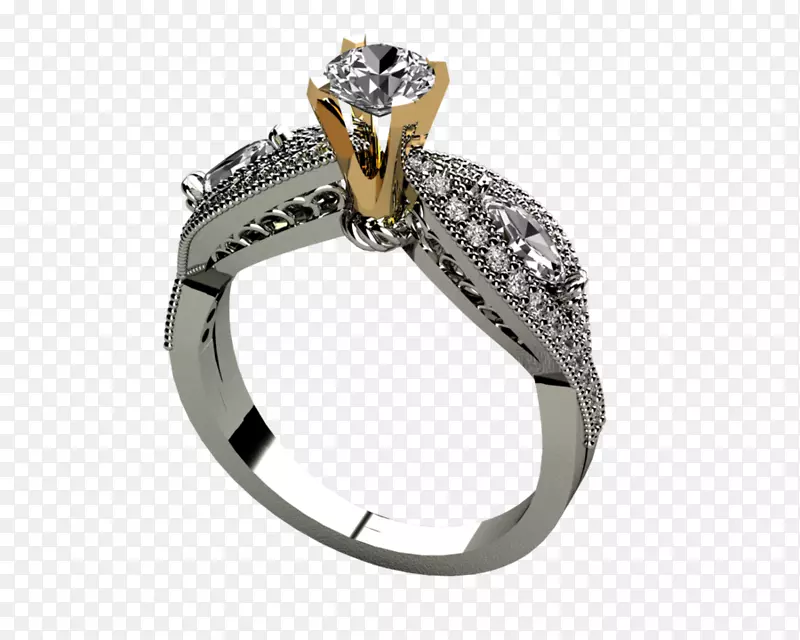结婚戒指钻石珠宝戒指