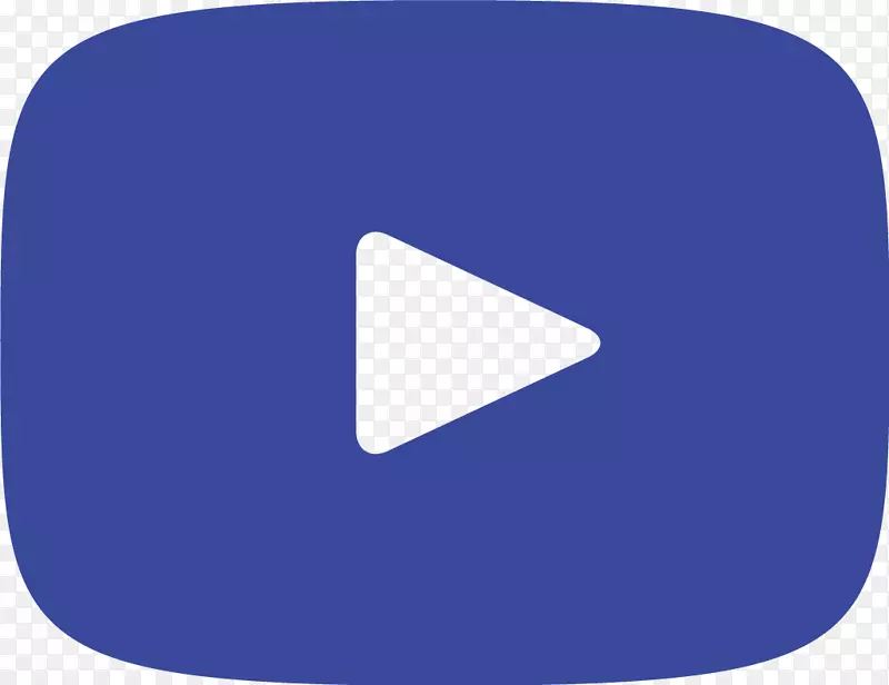 蓝色youtube视频标识电脑图标-蓝色